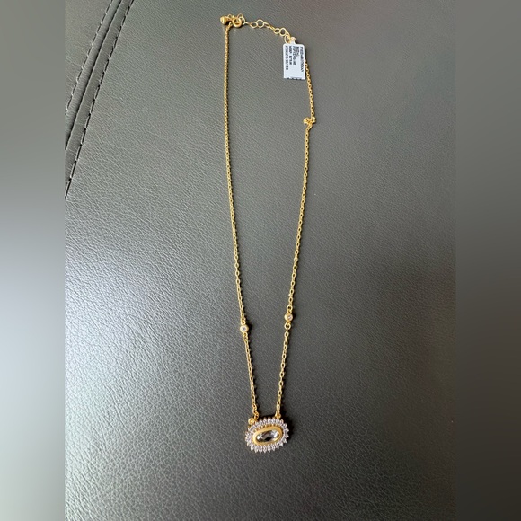 Freida Rothman Pineapple cut Pendant Necklace | Sterling Silver 14K Gold Overlay - Picture 7 of 7